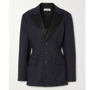 BRAND NEW with TAGS - Gauchere Dark Blue Blazere  with Satin trim